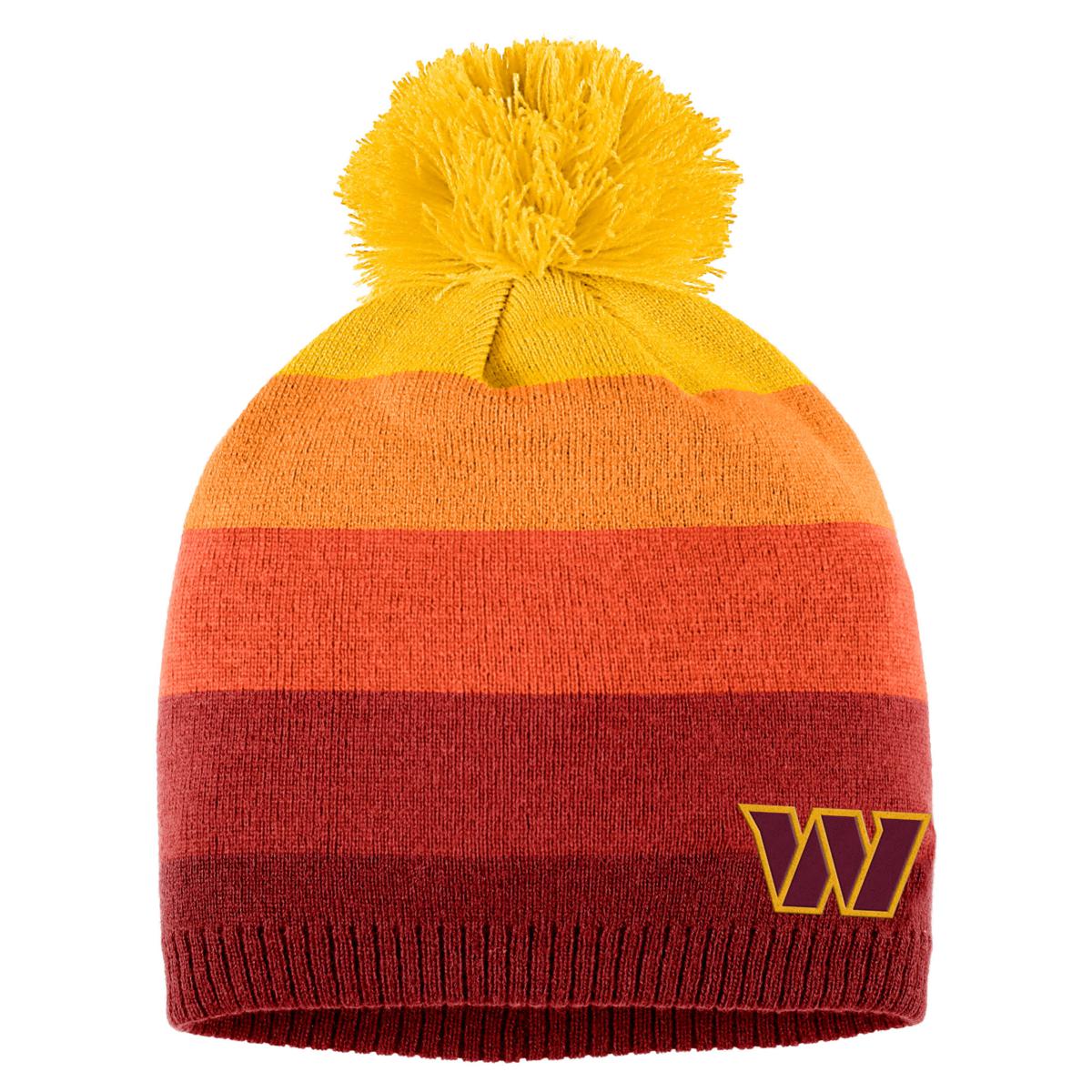 Washington Commanders Knit Hats, Beanies, Commanders Pom Pom Knit