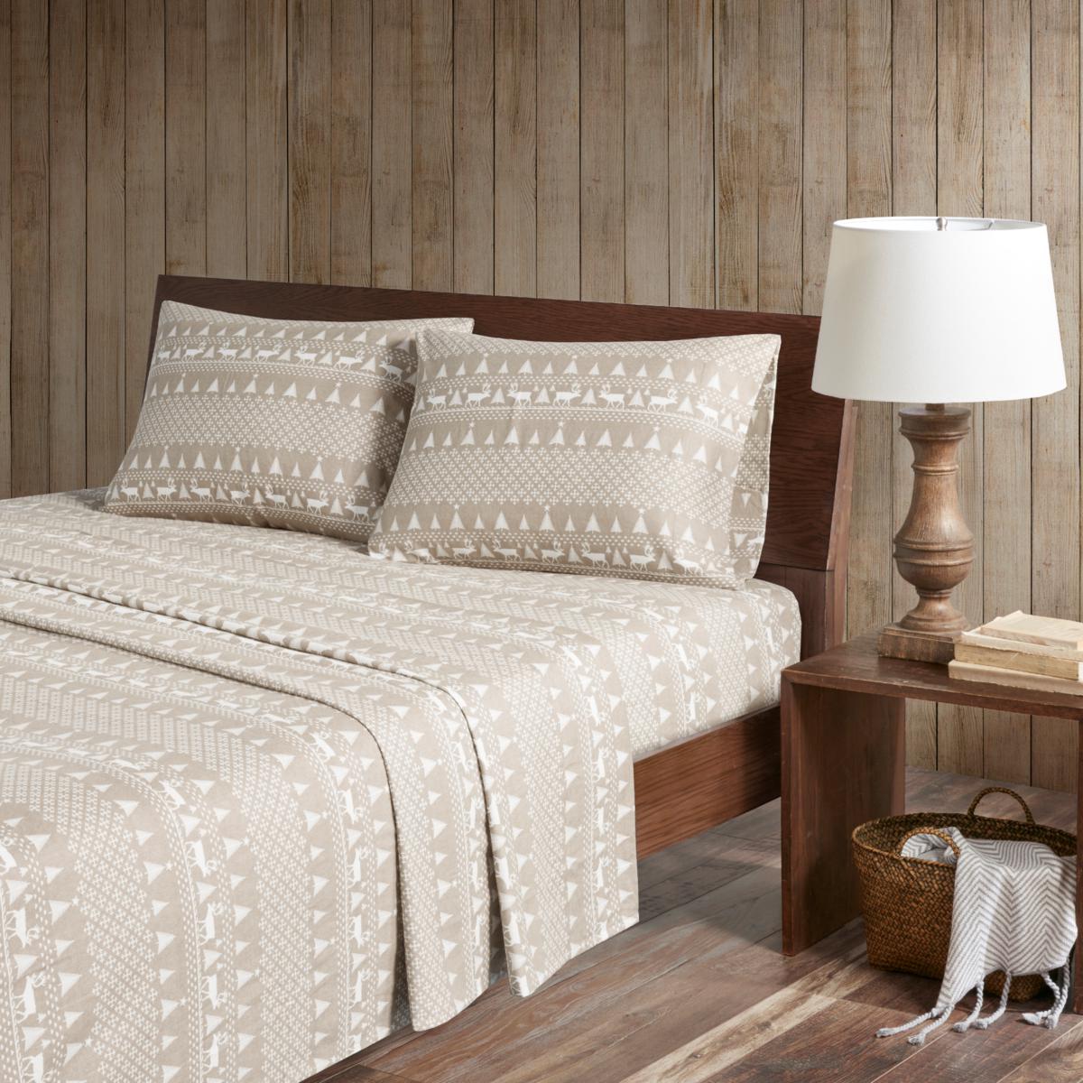 Woolrich Flannel Cotton 4piece Sheet Set 10083326 HSN