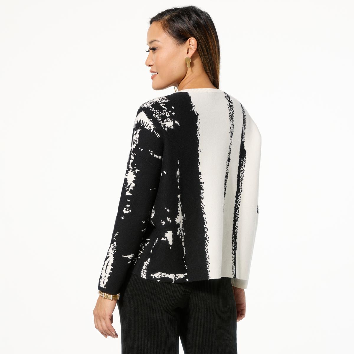 ニット・セーター HUECLOSET Round Pigment Knit SE428 8seconds Rib Textured Round Neck Cardigan Black | Cardigans