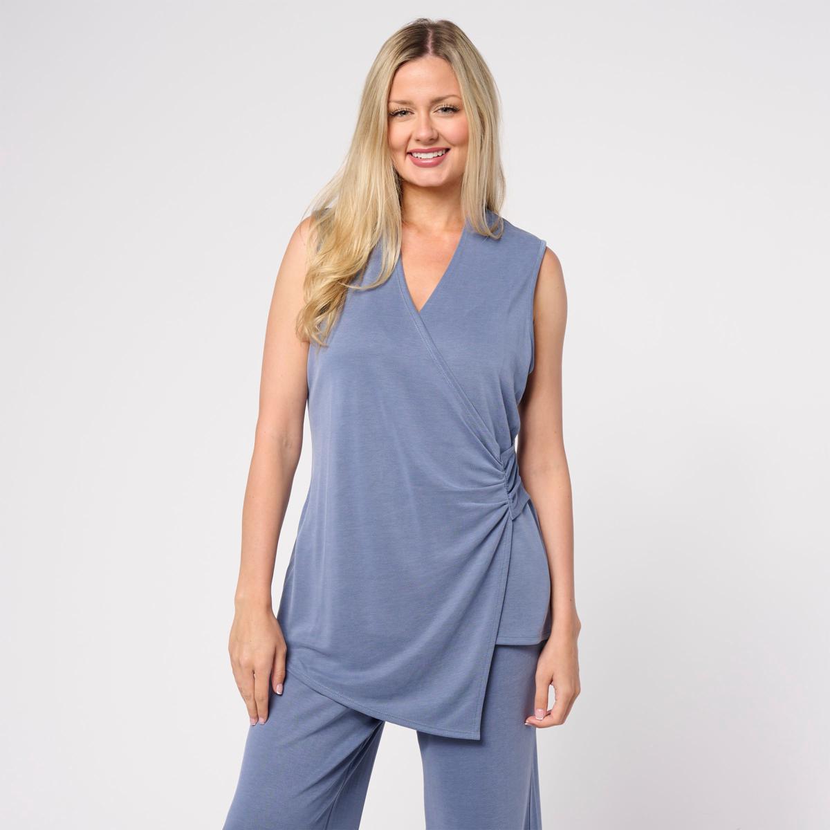 WynneLayers Asymmetric Draped Sleeveless Top | HSN