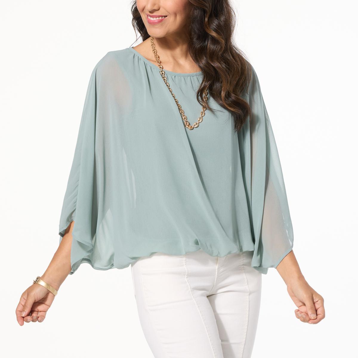 WynneLayers Chiffon Cocoon Top - 22615171 | HSN