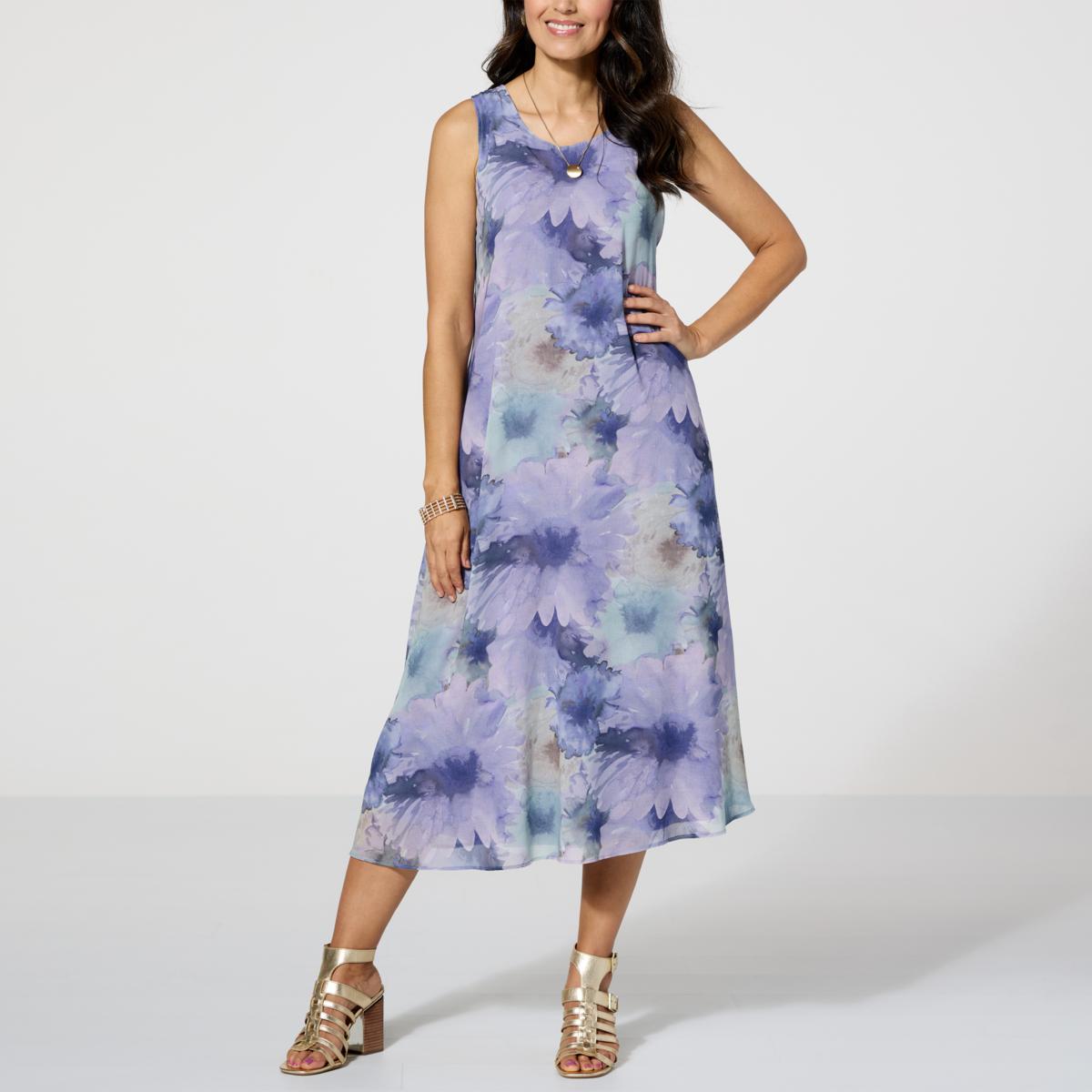 WynneLayers Chiffon Double Layer Tank Dress - 22347124 | HSN