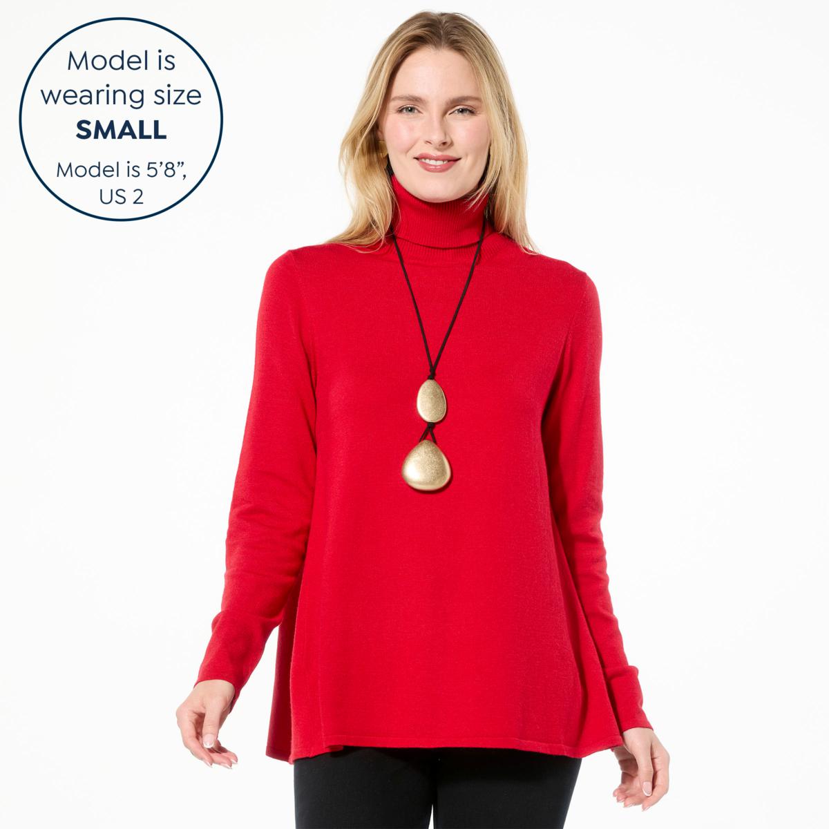 WynneLayers Kiss of Cashmere Turtleneck or V-Neck Sweater | HSN
