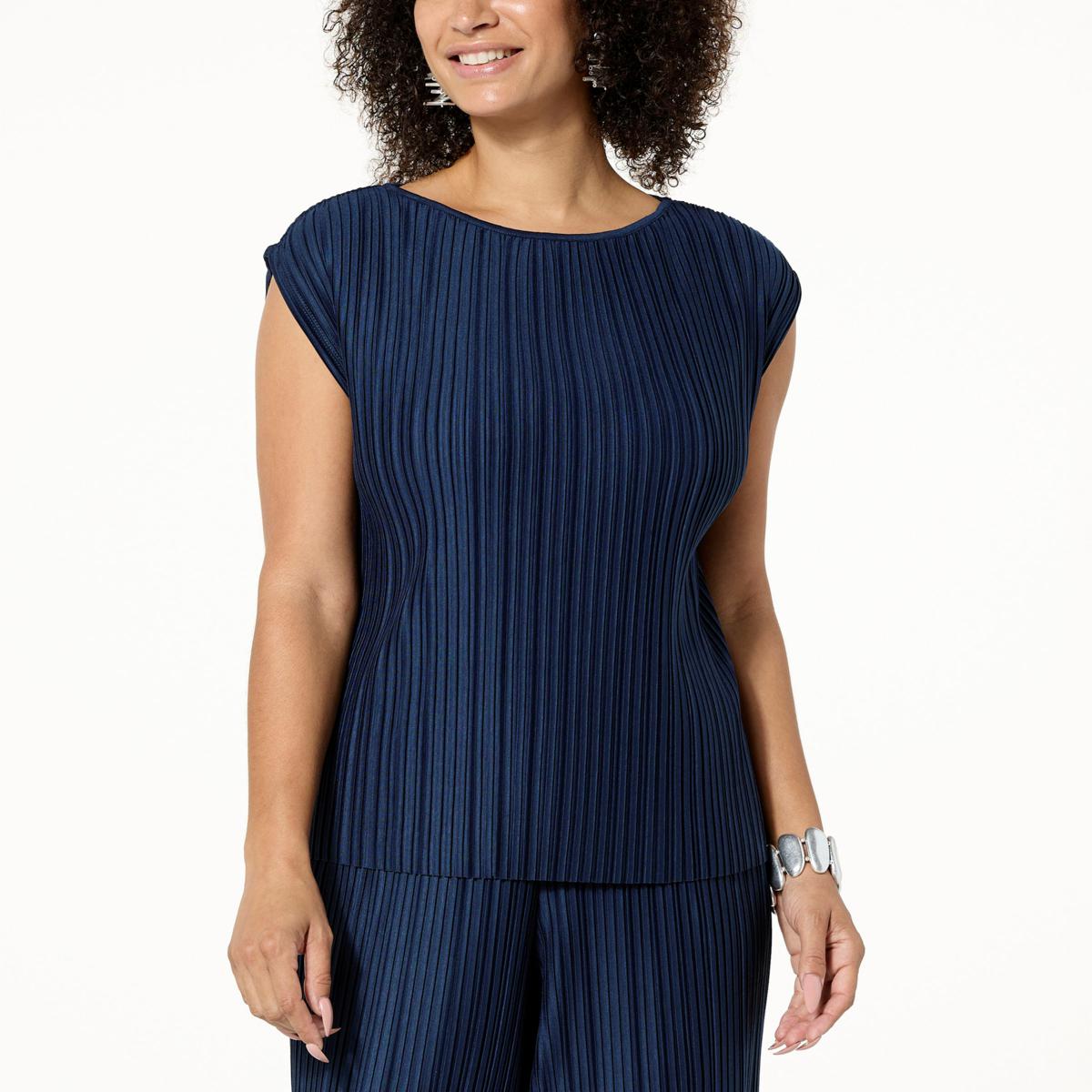 WynneLayers Plisse Knit Top - 20638229 | HSN