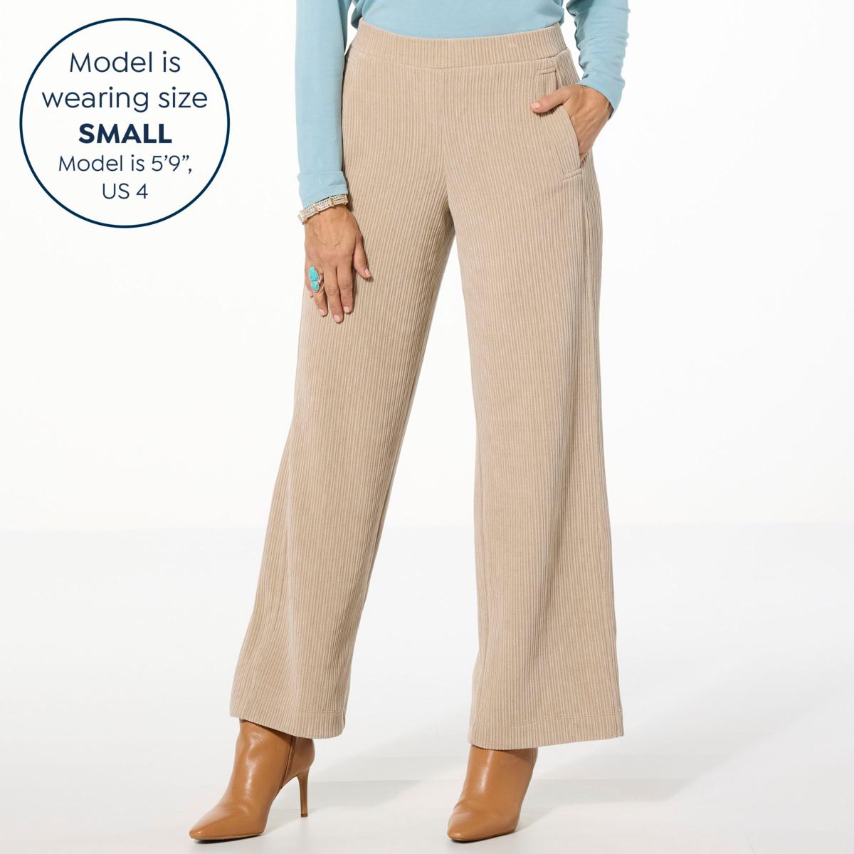 WynneLayers Plush Ottoman Knit Straight Leg Pant - 23339075