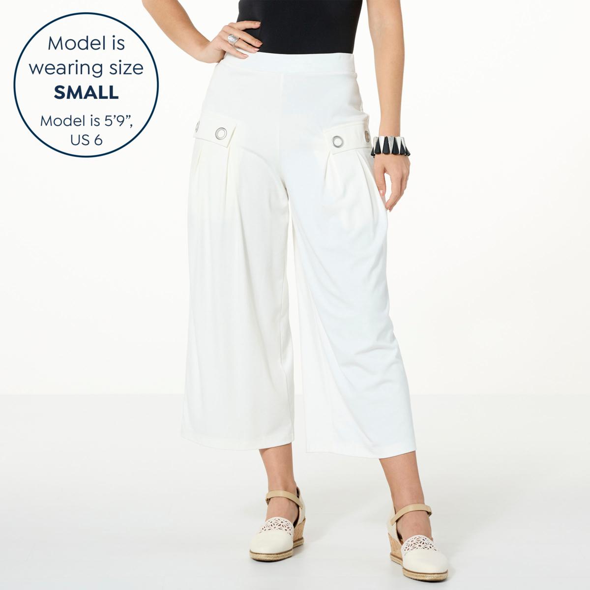 WynneLayers Polished Knit Crop Pant with Grommets - 20809149 | HSN