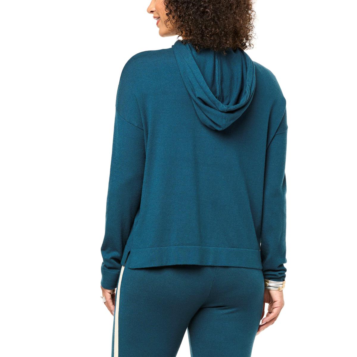 Lululemon Scuba hoodie turquoise and black knitted sleeves - 6