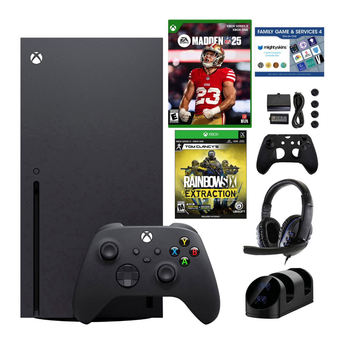 Xbox Series X Console Bundle with Madden NFL 25 and Accessories Kit ...