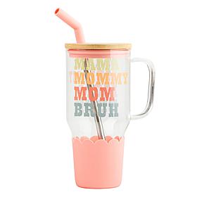 10 Strawberry Street Adria Hydration Travel Tumbler, Mom to Bruh