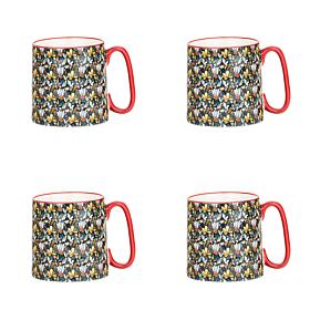 10 Strawberry Street Bella Autum Floral, Set of 4