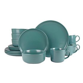 10 Strawberry Street Double Line 16-Piece Dinnerware Set