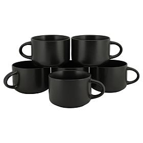 10 Strawberry Street Set of 6 Wazee Matte Oversized Mugs