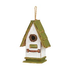 10.5"H Distressed Solid Wood Pigeon Loft Outdoor Garden Birdhouse