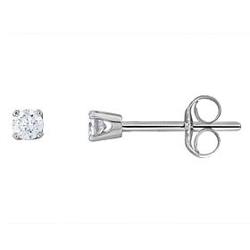 10K Gold .10ctw White Diamond Round Stud Earrings