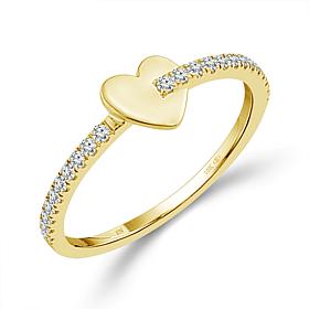 10K Yellow Gold 1/6ctw Diamond 23-Stone Band Ring