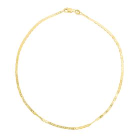 10K Yellow Gold Classic Mariner Anklet with Lobster Clasp