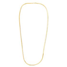 10K Yellow Gold Flat Imperial Herringbone Chain with Lobster Clasp