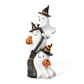 13.00''H Halloween Polyresin Stacked Ghost Table Decor