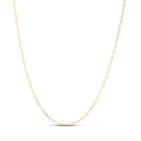 14K Gold Adjustable 22" Paperclip Chain