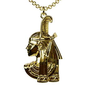 14K Gold-Plated Sterling Silver Egyptian Maat Goddess Necklace