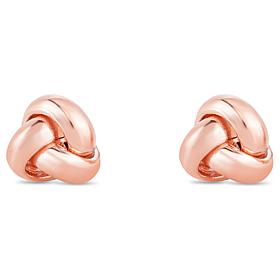 14K Rose Gold Polished Love Knot Stud Earrings