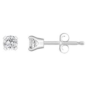 14K White Gold 3mm Round Gemstone Stud Earrings