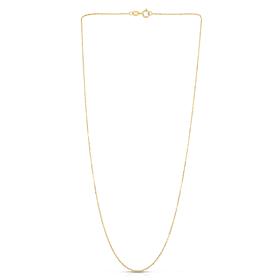 14K Yellow Gold 1.1mm Diamond-Cut Cable Chain Necklace - 24"
