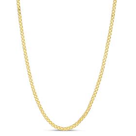 14K Yellow Gold 2-Row Chain Bismark 16" Necklace