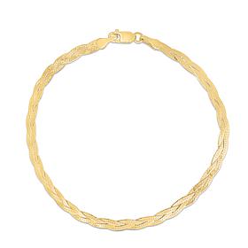 14K Yellow Gold Braided Chain 16" Necklace