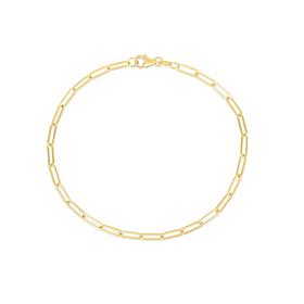 14K Yellow Gold Paperclip Chain 10" Ankle Bracelet