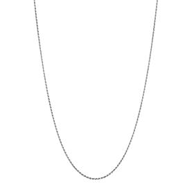 16" Sterling Silver 1.4mm Diamond-Cut Solid Rope Chain Necklace