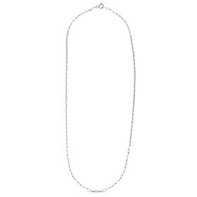 16" Sterling Silver 1.8mm Diamond-Cut Paperclip Chain Necklace