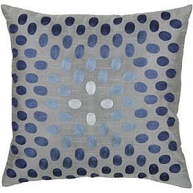 18" x 18" Thumbprint Pillow - Gray/Blue
