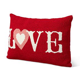 18"L Valentine's Hooked LOVE Pillow