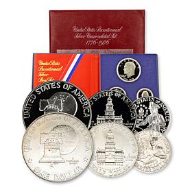 1976 3-Piece Silver Bicentennial Proof & Uncirculated Sets