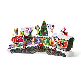20" Lighted Christmas Resin Village with Music and Animation