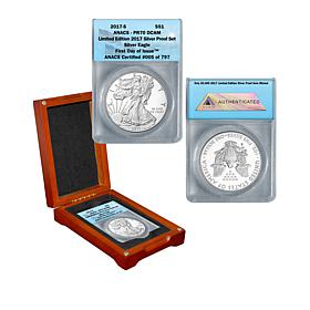 2017 PR70 FDOI Silver Eagle Coin from Limited Edition Silver Proof Set