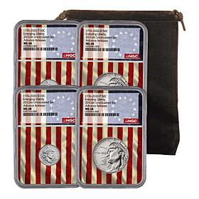 2026 Faces of Liberty Dime and Half Dollar P&D 4pc Flag Core NGC 68...