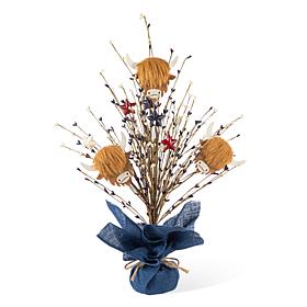 21" Patriotic Highland Cow Table Tree