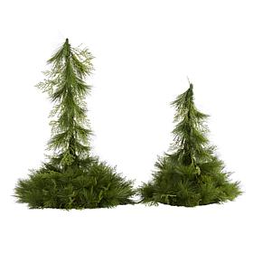 24 in. and 36 in. Table Top/Hanging Artificial Christmas Decor Set ...