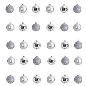 2.5” Shatterproof Ornament Set with Storage Container - 30 Count
