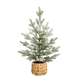 26-in Fir Christmas Tree in Woven Basket by Nearly Natural