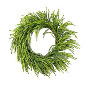 28" D Christmas Greenery PE Dripping Wreath