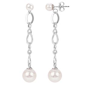 4-7.5mm Cultured Freshwater Pearl Figure Eight Drop Earrings