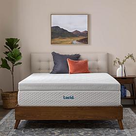 4” Bamboo Charcoal and Gel Memory Foam Mattress Topper, King