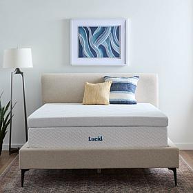 4” Lavender and Gel Memory Foam Mattress Topper, Queen