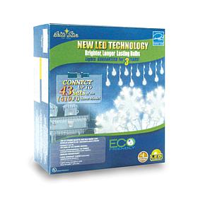 60 LED Pure White Icicle Lights - Snowflake