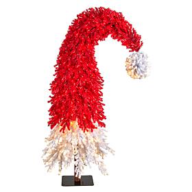 9’ Holiday Red Santa’s Hat Christmas Tree with 600 LED lights