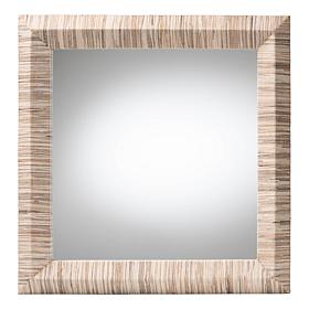 Adino Bohemian Accent Mirror with Grasscloth Frame
