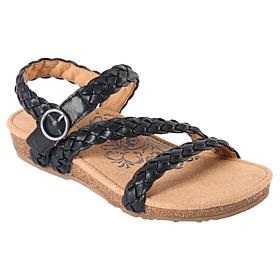 Aetrex Kennedy Arch Support Memory Foam Cork Adjustable Sandal